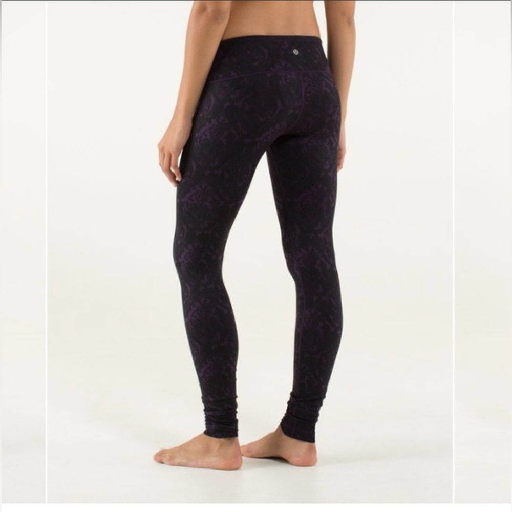 Lululemon Wunder Under Pant Beautiful Baroque Deep Zinfandel/Deep Zinfandel